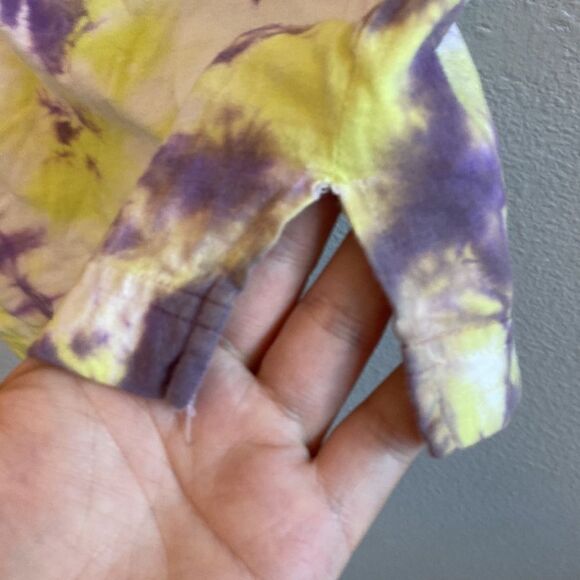 PINK- lime green and purple tie dye shirt- Size large - Picture 6 of 7